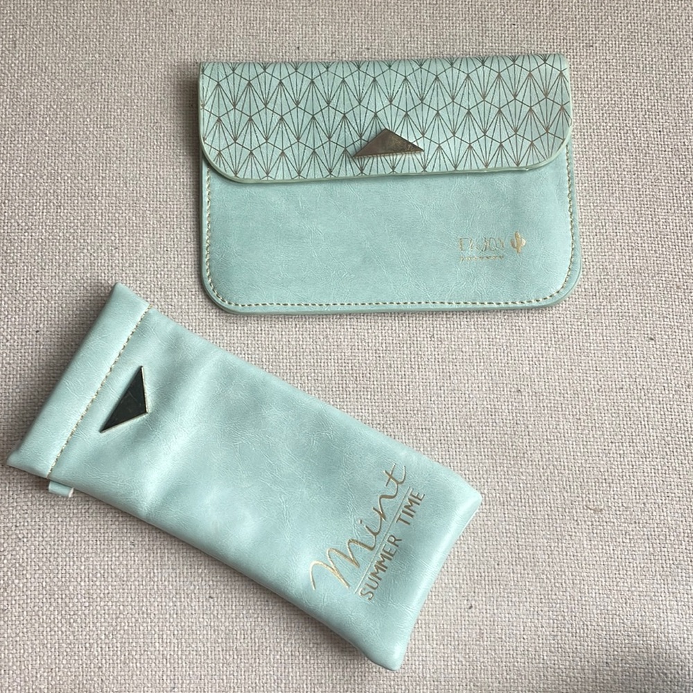 SALE - “Mint Summer Time” Two travel cases